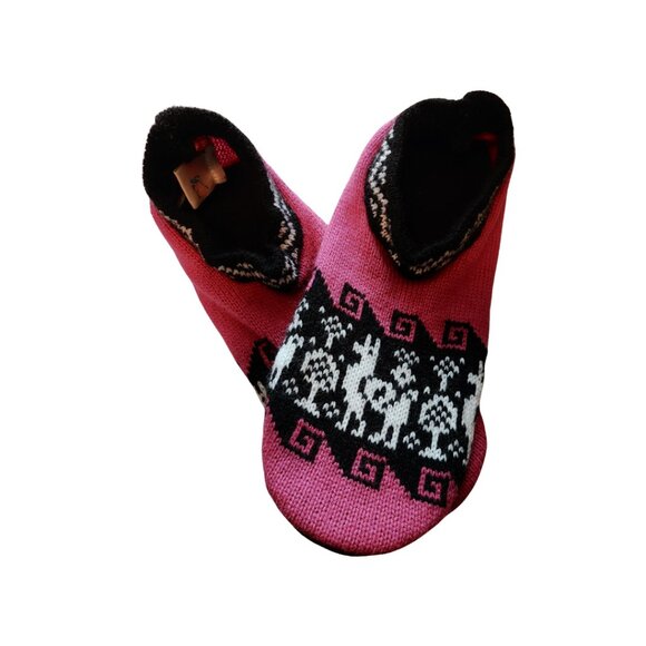 Alpaca Hand Knit Warm Bootie Slipper Socks Cushion Insole Adult Size 5-11 NWT - Picture 4 of 5